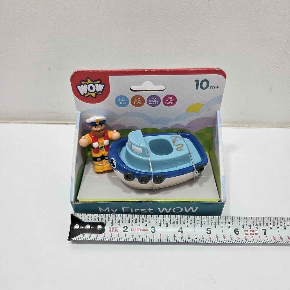 My First Wow Tug Boat Tim Push Along Toy New
